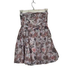 Gracia Floral Print Dress Size L Color Tan